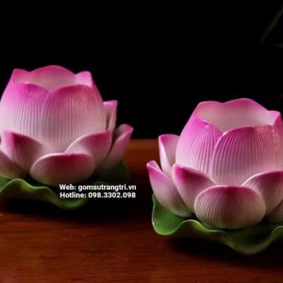 ĐẾ NẾN HOA SEN CÚNG DƯỜNG BÀY BAN THỜ PHẬT